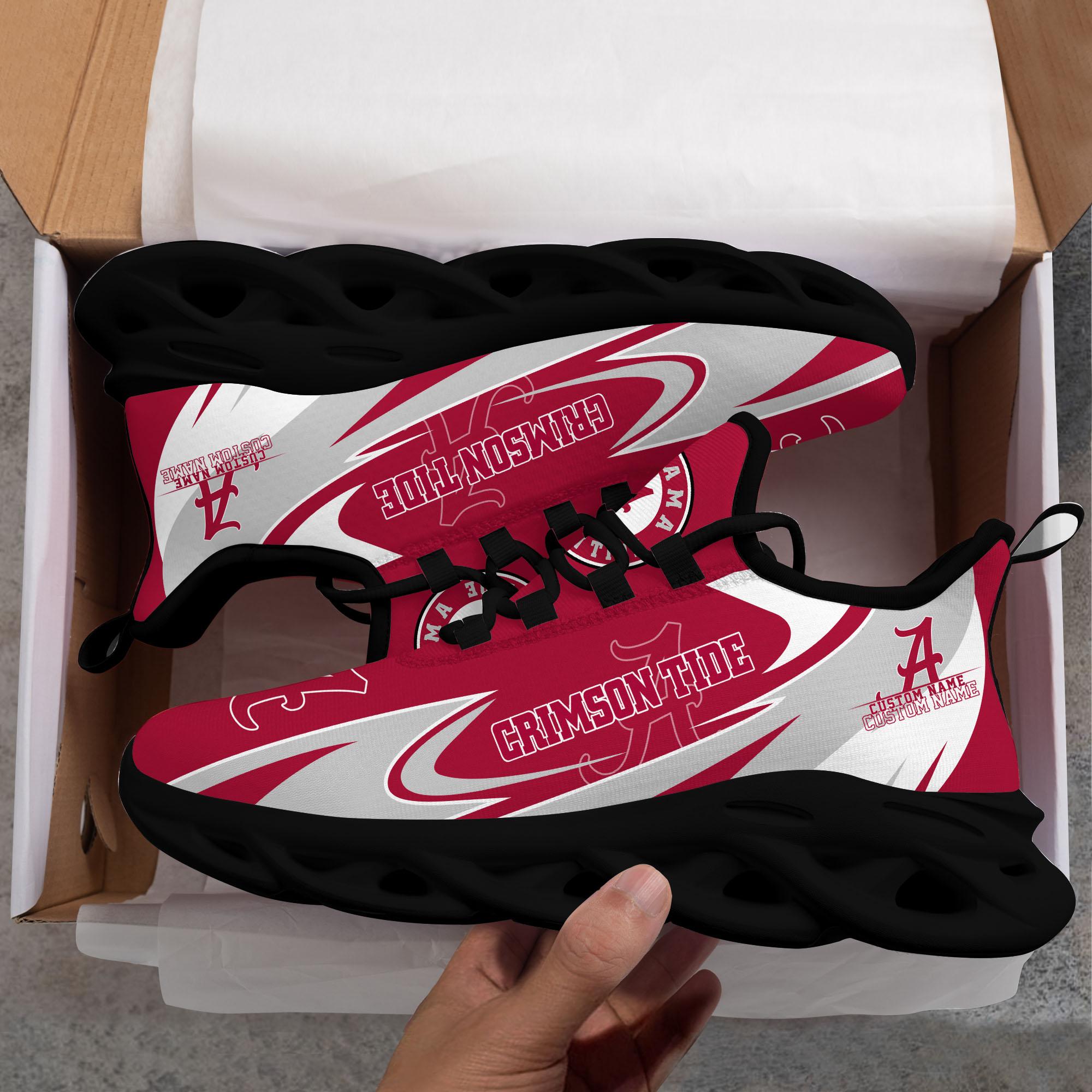 Ideafootwear Alabama Crimson Tide Max Soul Shoes Sneakers For Men And Women