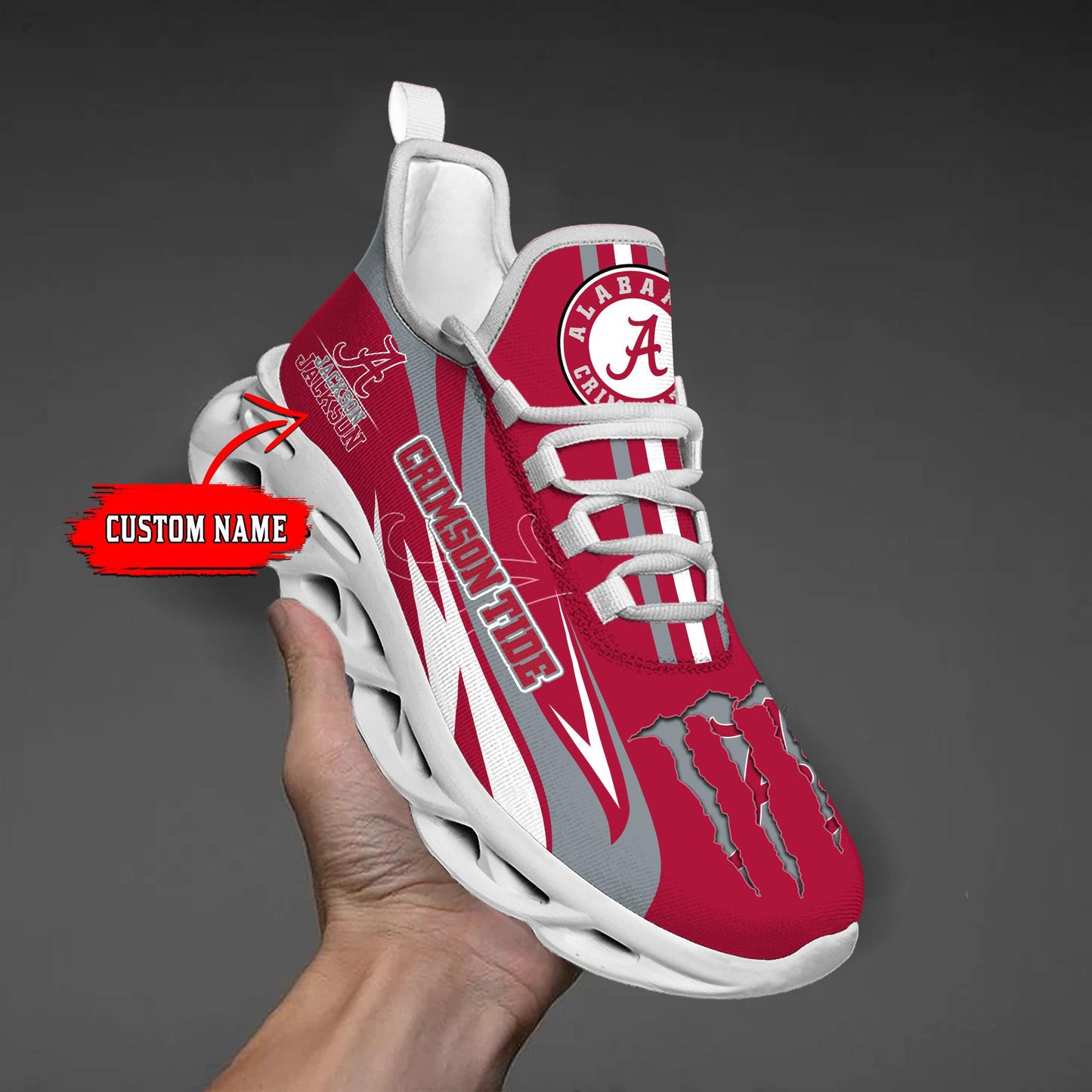 Ideafootwear Alabama Crimson Tide Max Soul Shoes Sneakers For Men And Women