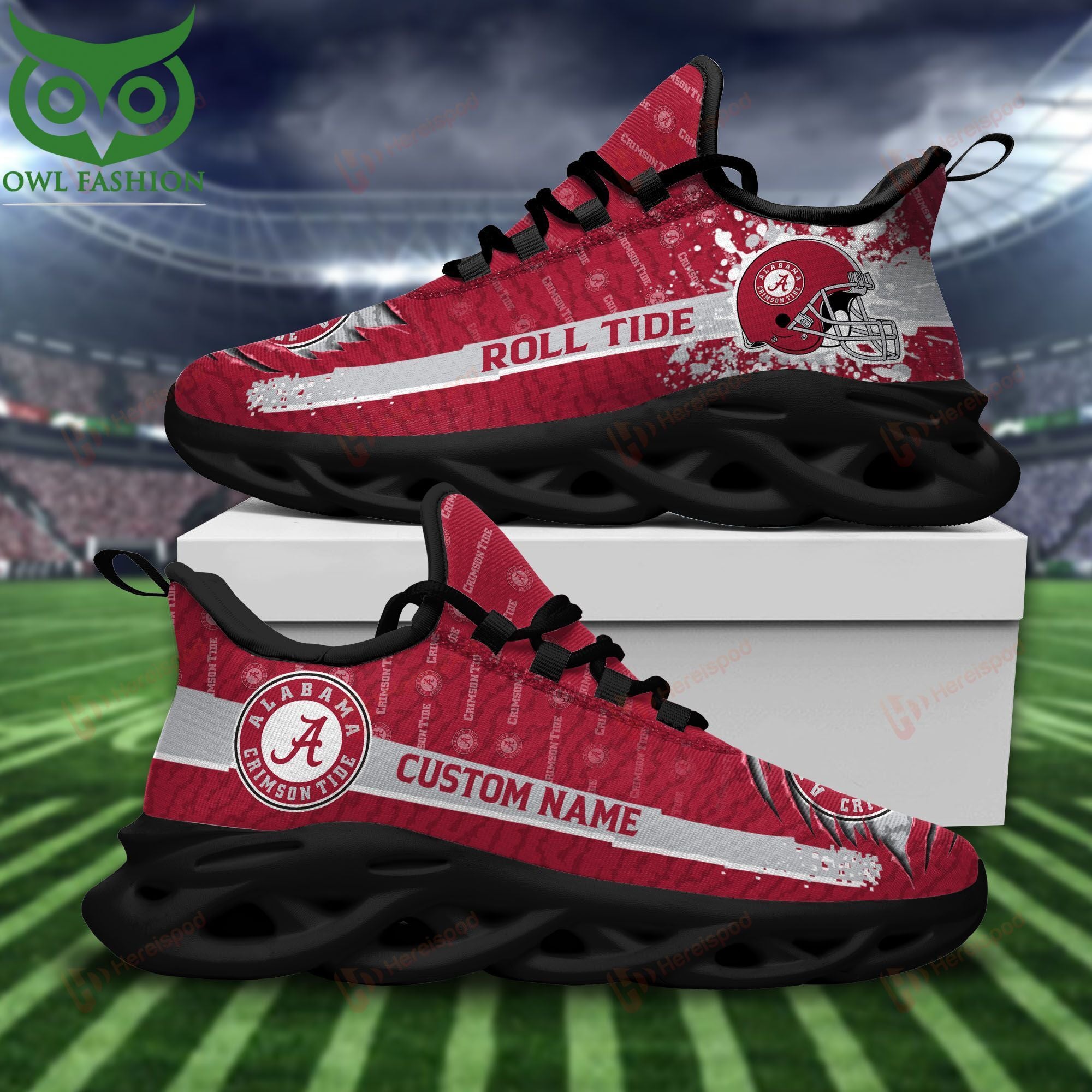 Ideafootwear Alabama Crimson Tide Max Soul Shoes Sneakers For Men And Women