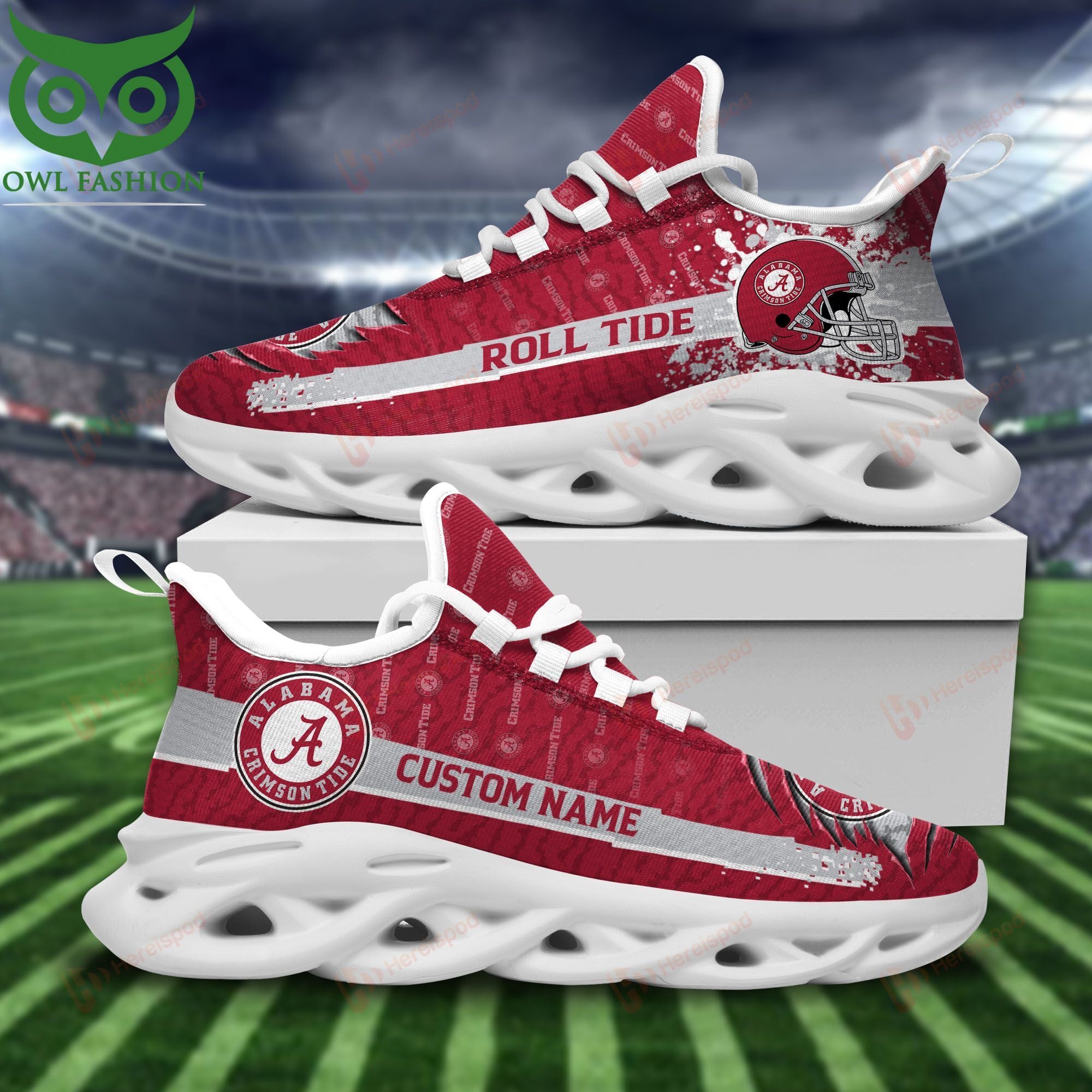 Ideafootwear Alabama Crimson Tide Max Soul Shoes Sneakers For Men And Women