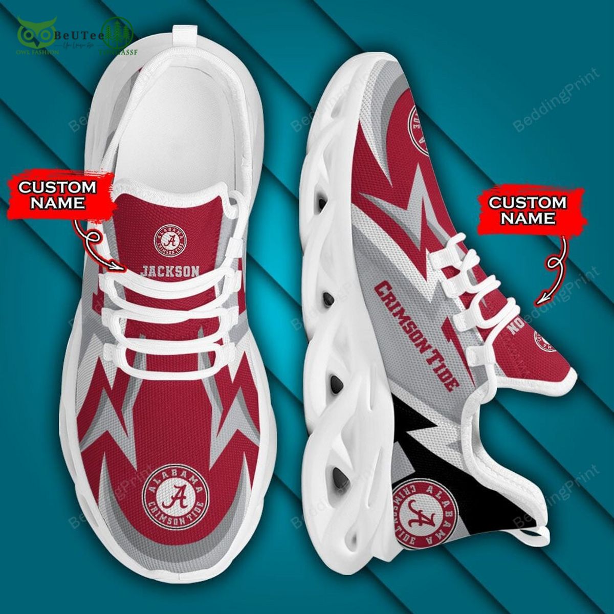 Ideafootwear Alabama Crimson Tide Max Soul Shoes Sneakers For Men And Women