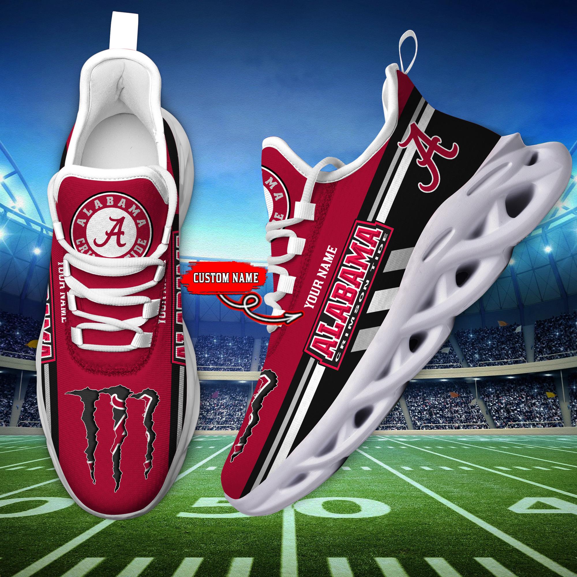 Ideafootwear Alabama Crimson Tide Max Soul Shoes Sneakers For Men And Women