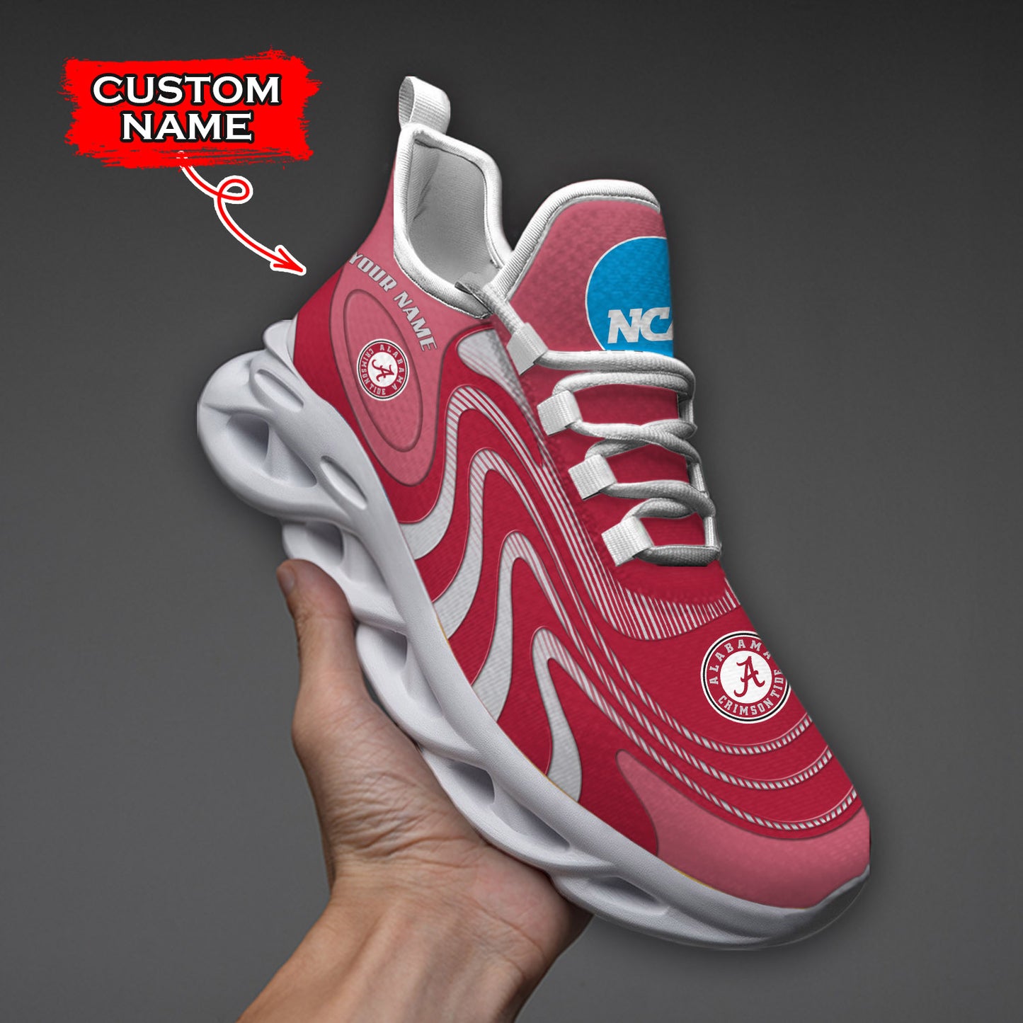 Ideafootwear Alabama Crimson Tide NCAA Max Soul Shoes Sneakers For Men And Women