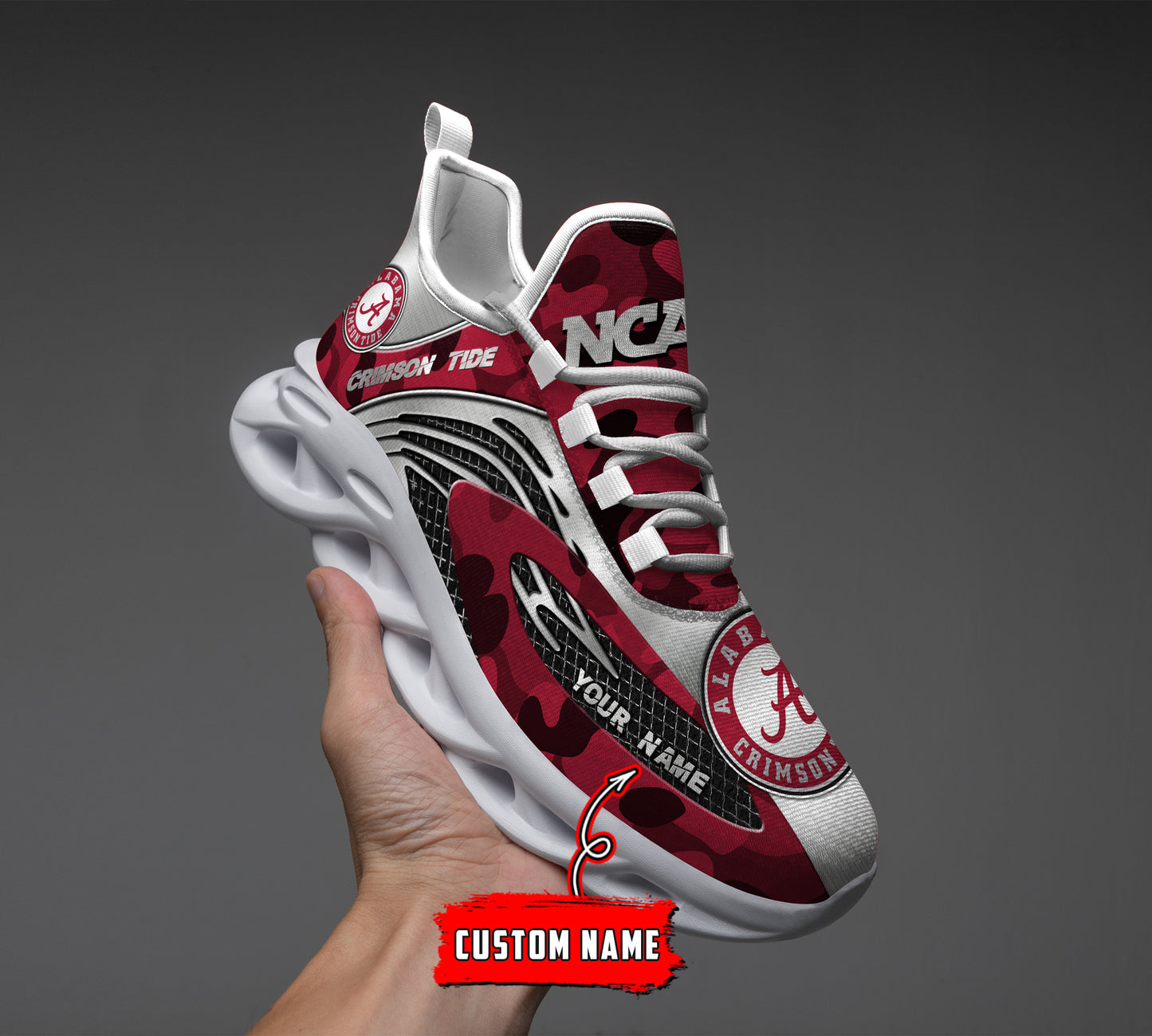 Ideafootwear Alabama Crimson Tide NCAA Max Soul Shoes Sneakers For Men And Women