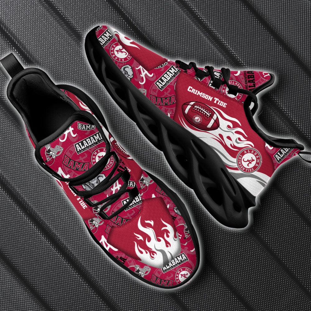 Ideafootwear Alabama Crimson Tide NCAA Max Soul Shoes Sneakers For Men And Women