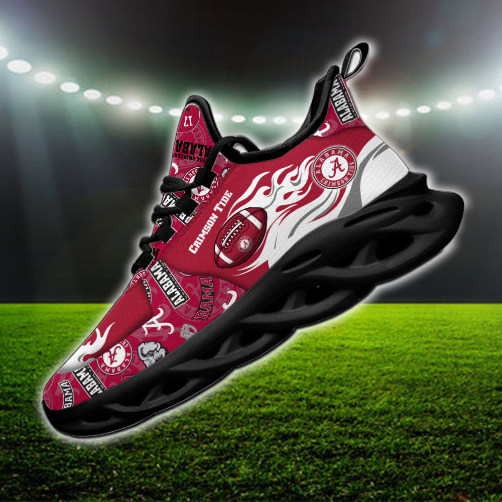 Ideafootwear Alabama Crimson Tide NCAA Max Soul Shoes Sneakers For Men And Women