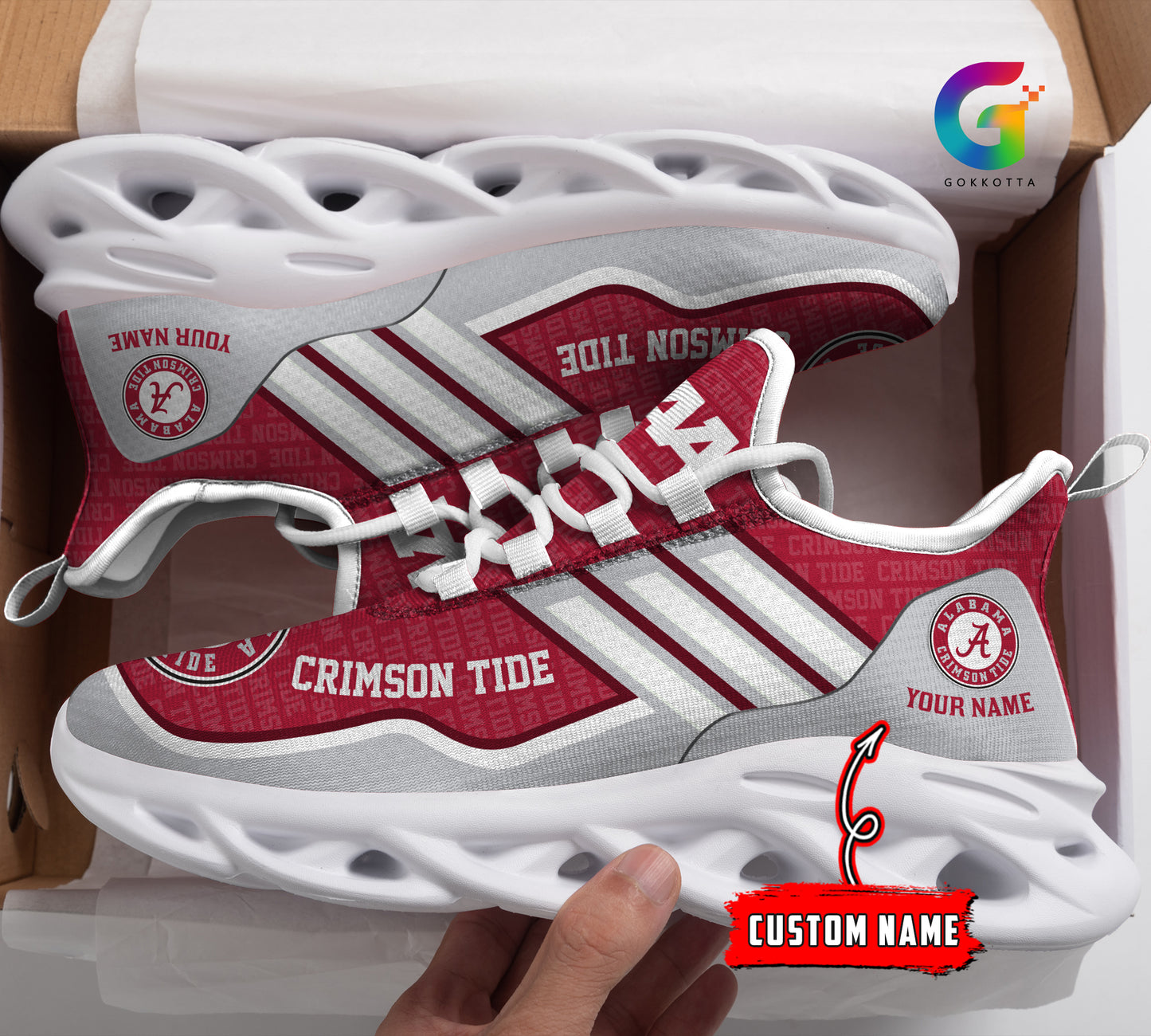 Ideafootwear Alabama Crimson Tide NCAA Max Soul Shoes Sneakers For Men And Women