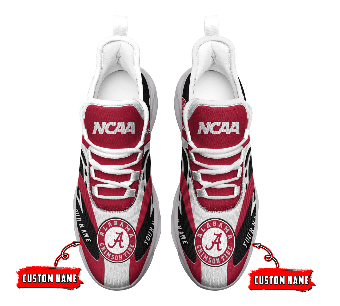 Ideafootwear Alabama Crimson Tide NCAA Max Soul Shoes Sneakers For Men And Women