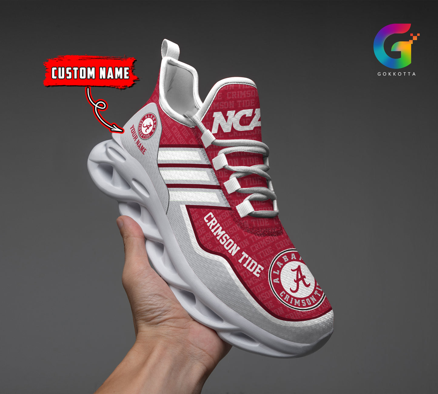 Ideafootwear Alabama Crimson Tide NCAA Max Soul Shoes Sneakers For Men And Women