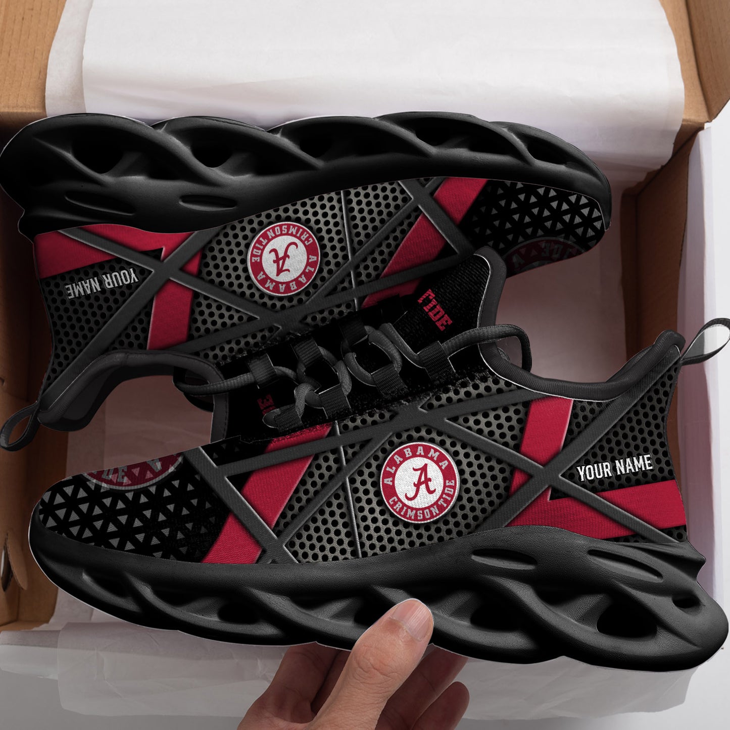 Ideafootwear Alabama Crimson Tide NCAA Max Soul Shoes Sneakers For Men And Women