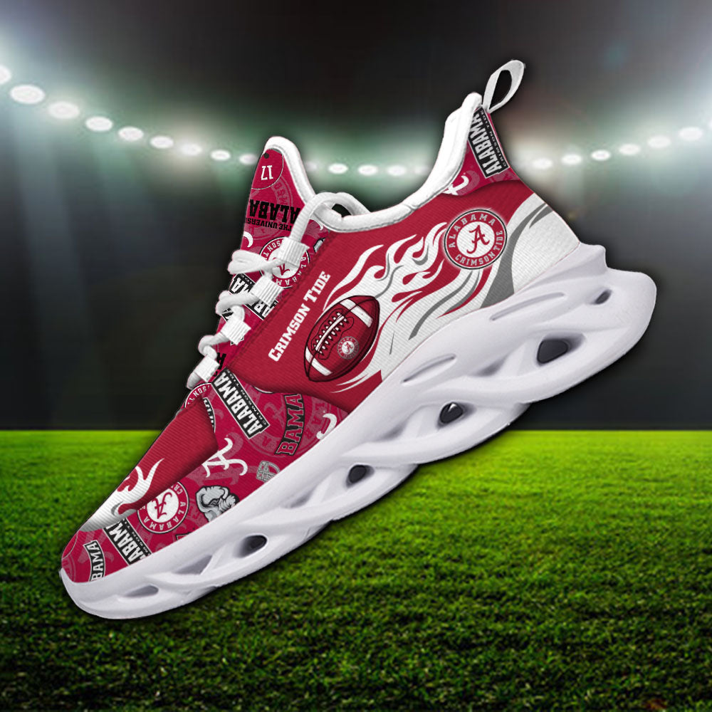 Ideafootwear Alabama Crimson Tide NCAA Max Soul Shoes Sneakers For Men And Women
