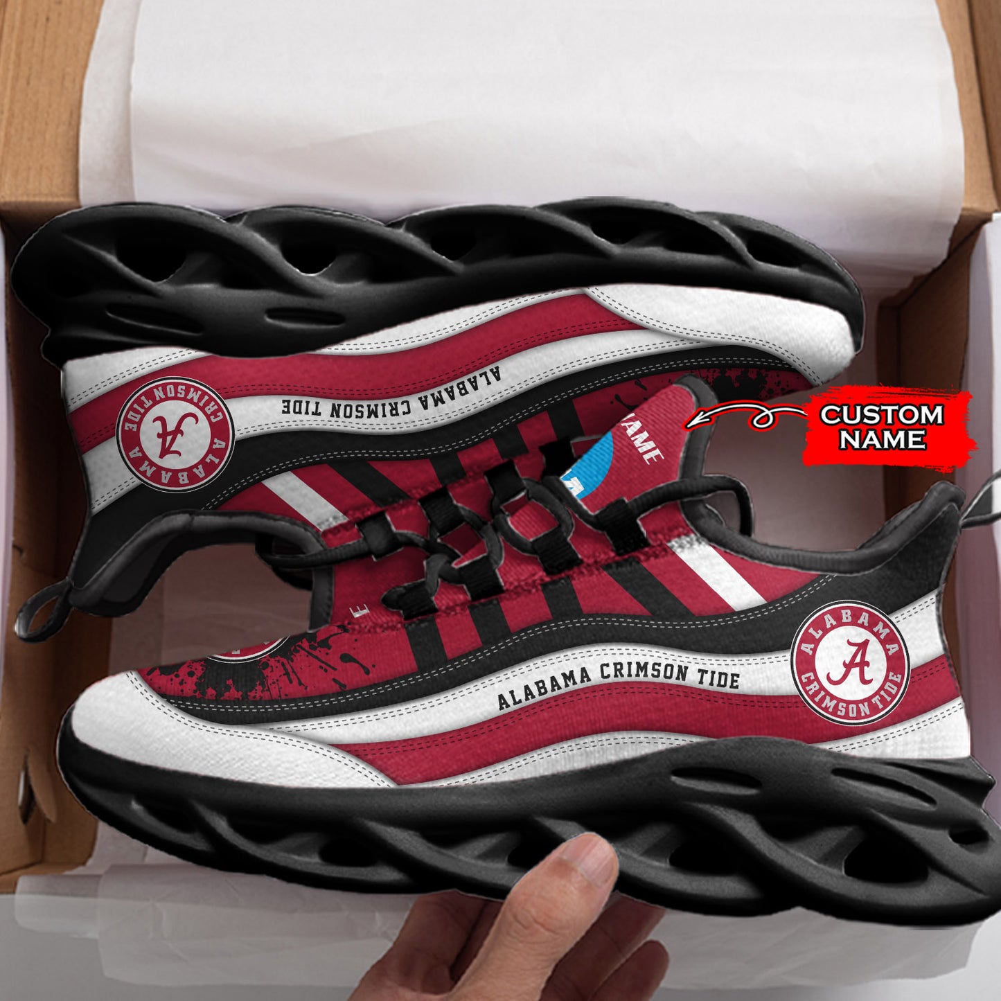 Ideafootwear Alabama Crimson Tide NCAA Max Soul Shoes Sneakers For Men And Women