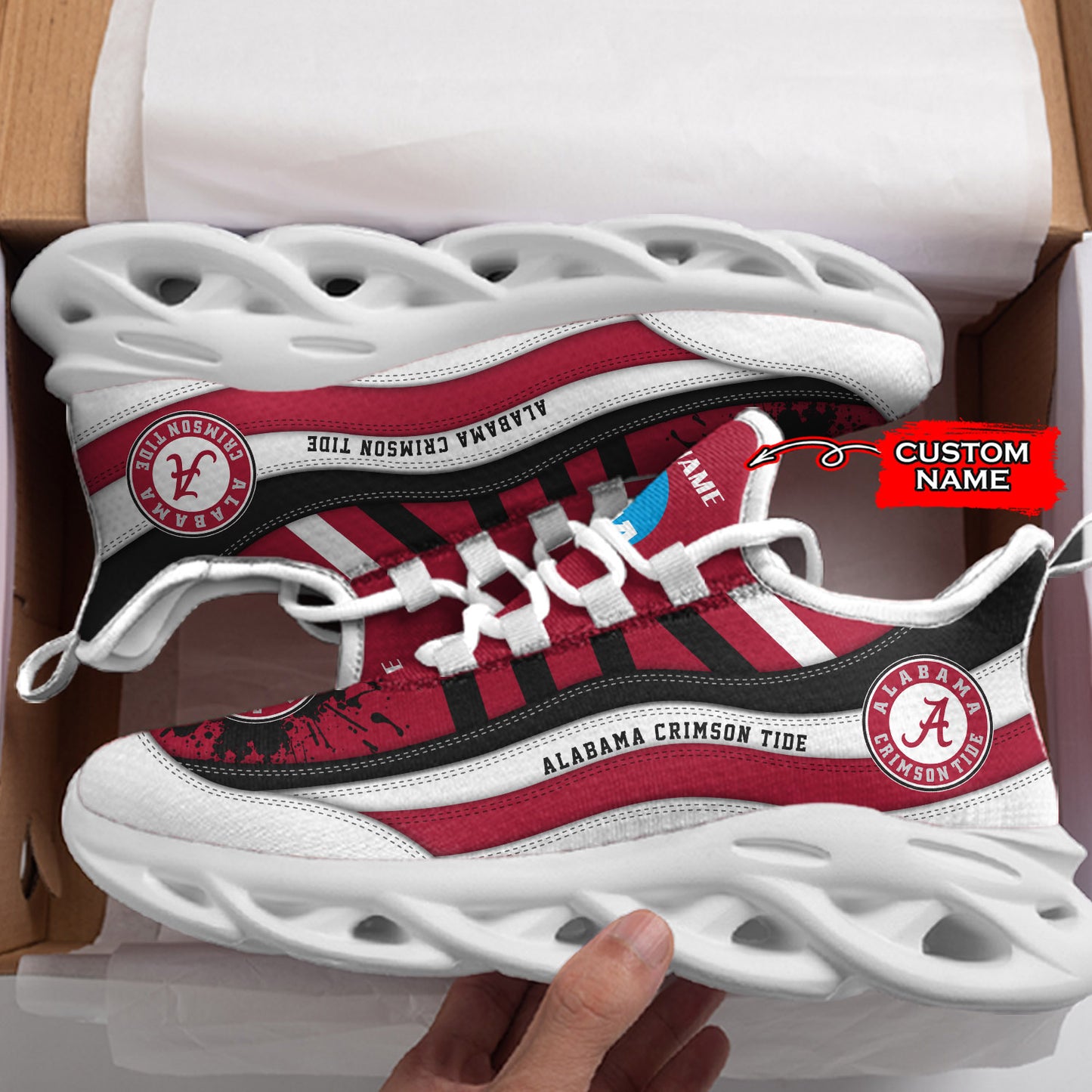 Ideafootwear Alabama Crimson Tide NCAA Max Soul Shoes Sneakers For Men And Women