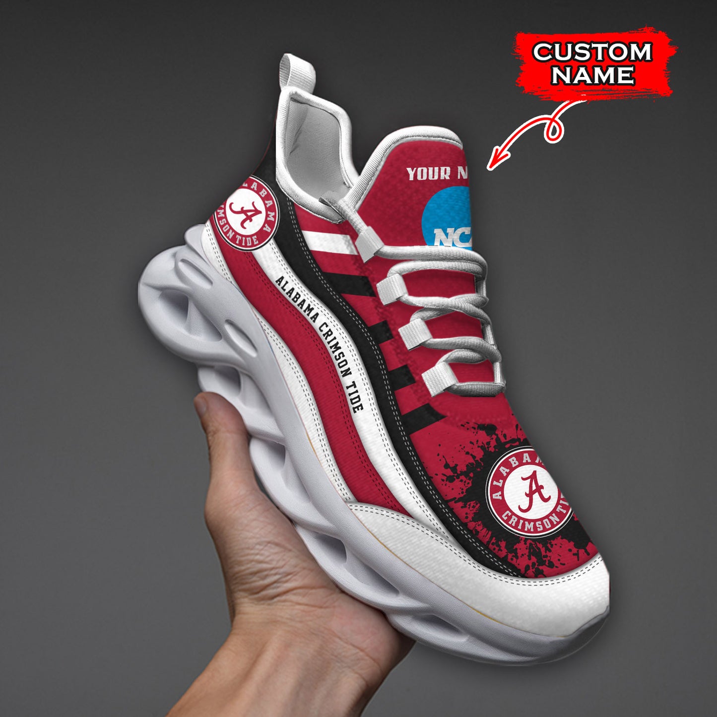 Ideafootwear Alabama Crimson Tide NCAA Max Soul Shoes Sneakers For Men And Women