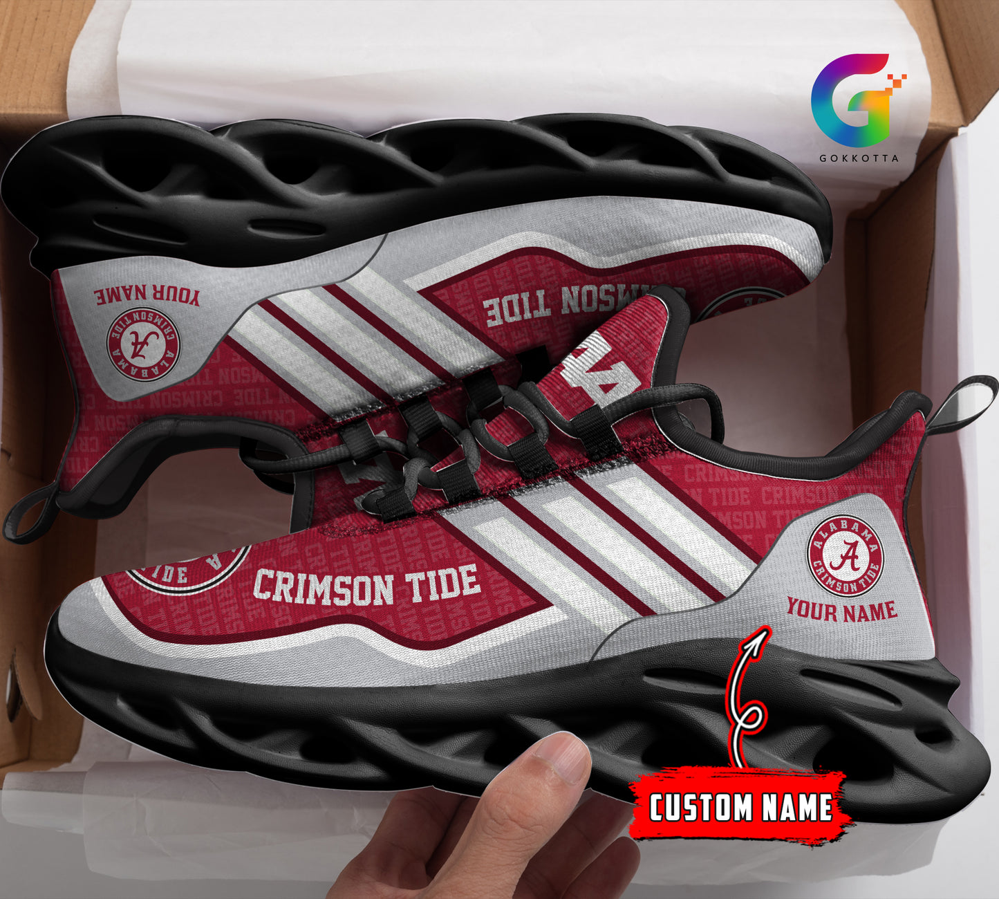 Ideafootwear Alabama Crimson Tide NCAA Max Soul Shoes Sneakers For Men And Women