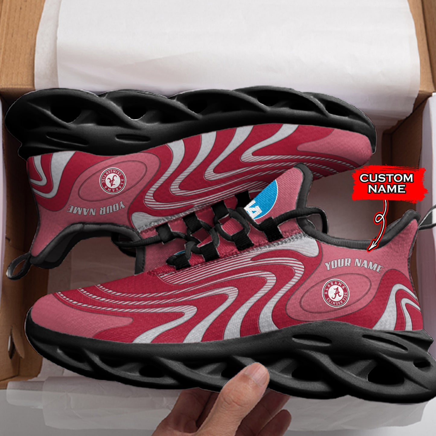 Ideafootwear Alabama Crimson Tide NCAA Max Soul Shoes Sneakers For Men And Women