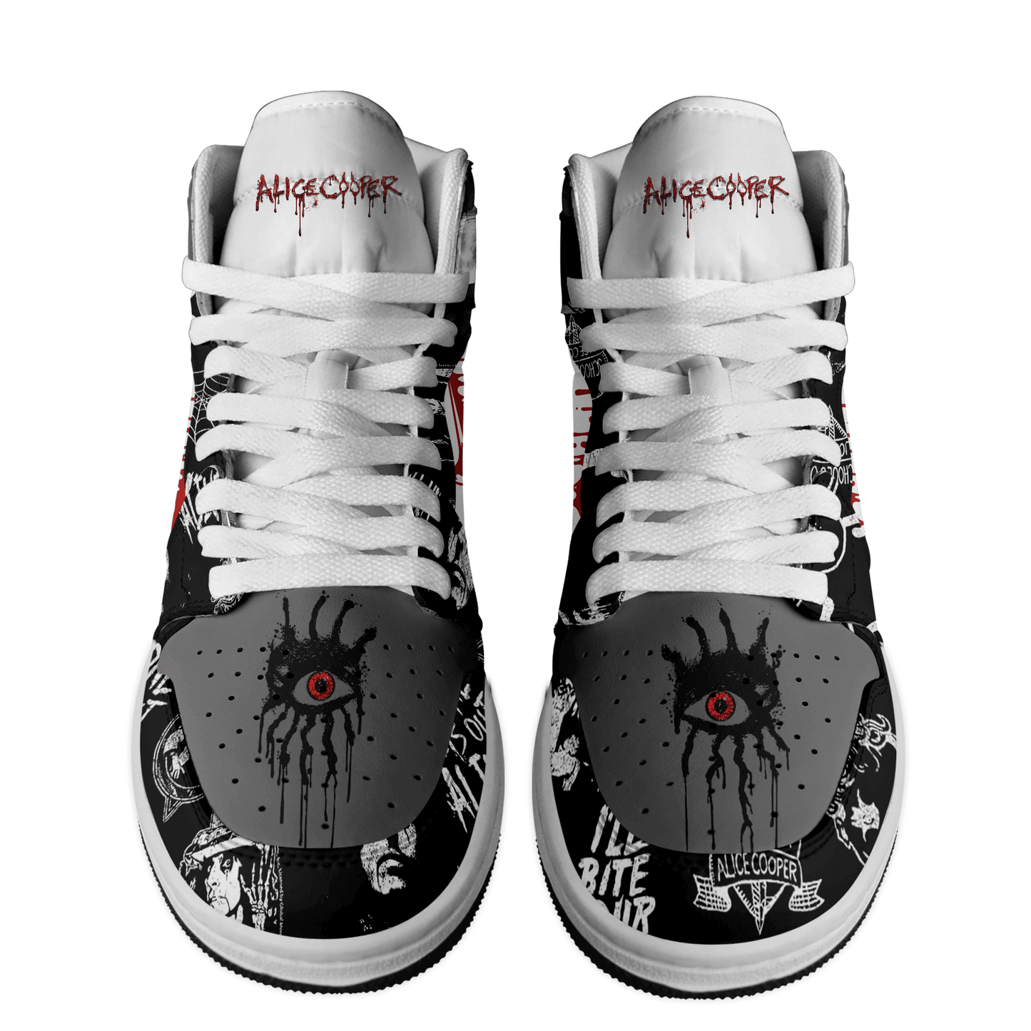 Ideafootwear Alice Cooper AJ1 High Sneakers Shoes For Men And Women