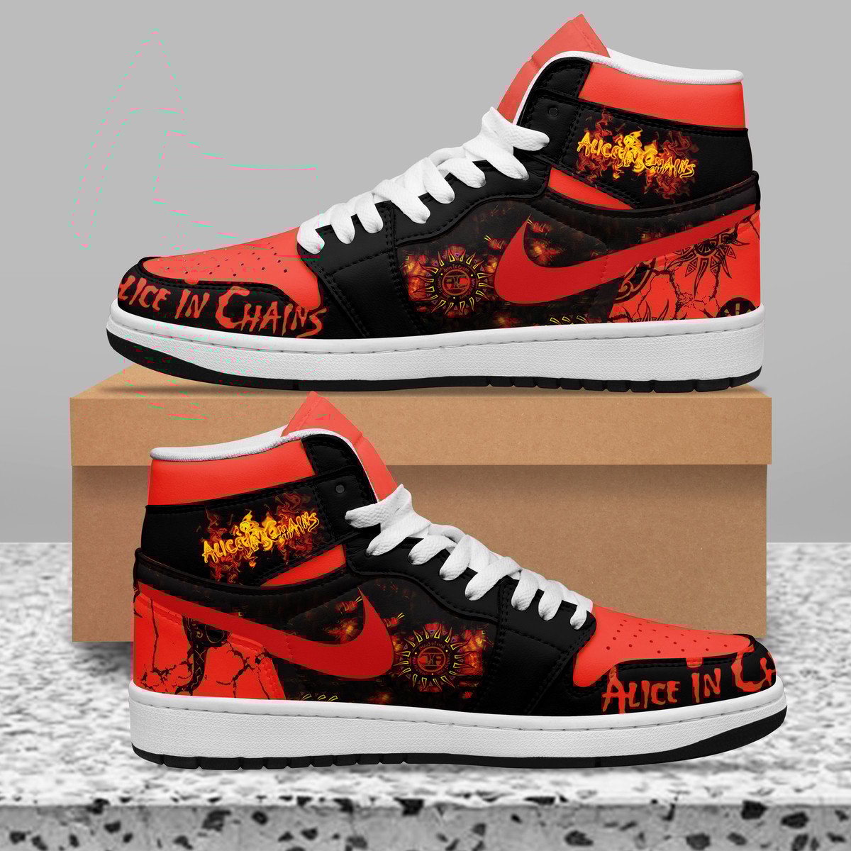 Ideafootwear Alice In Chains AJ1 High Sneakers Shoes For Men And Women