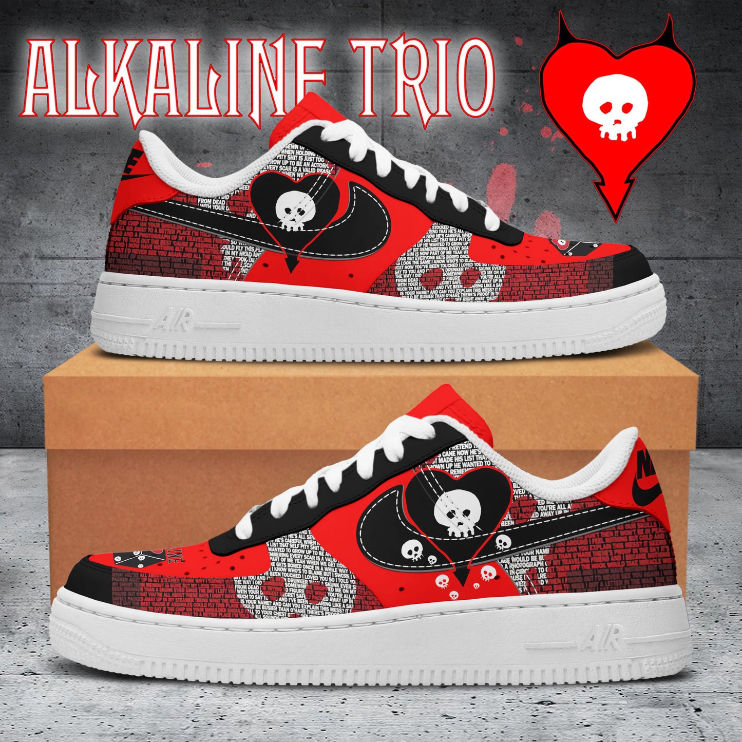 Ideafootwear Alkaline Trio Air Low-Top Sneakers Shoes For Men And Women