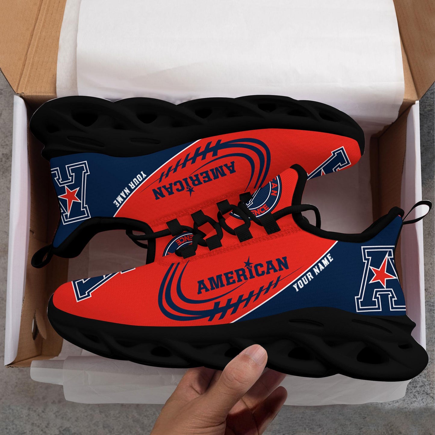 Ideafootwear American Athletic Conference Max Soul Shoes Sneakers For Men And Women