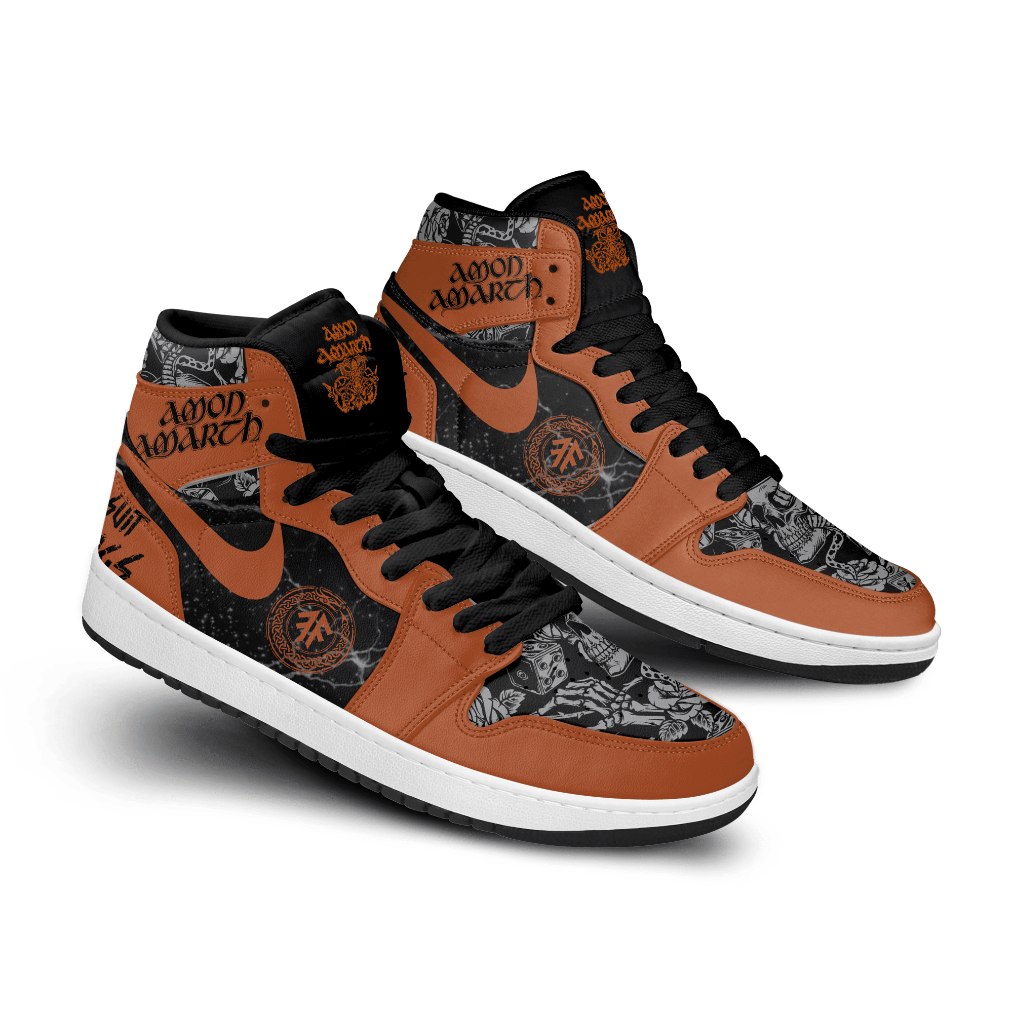 Ideafootwear Amon Amarth AJ1 High Sneakers Shoes For Men And Women