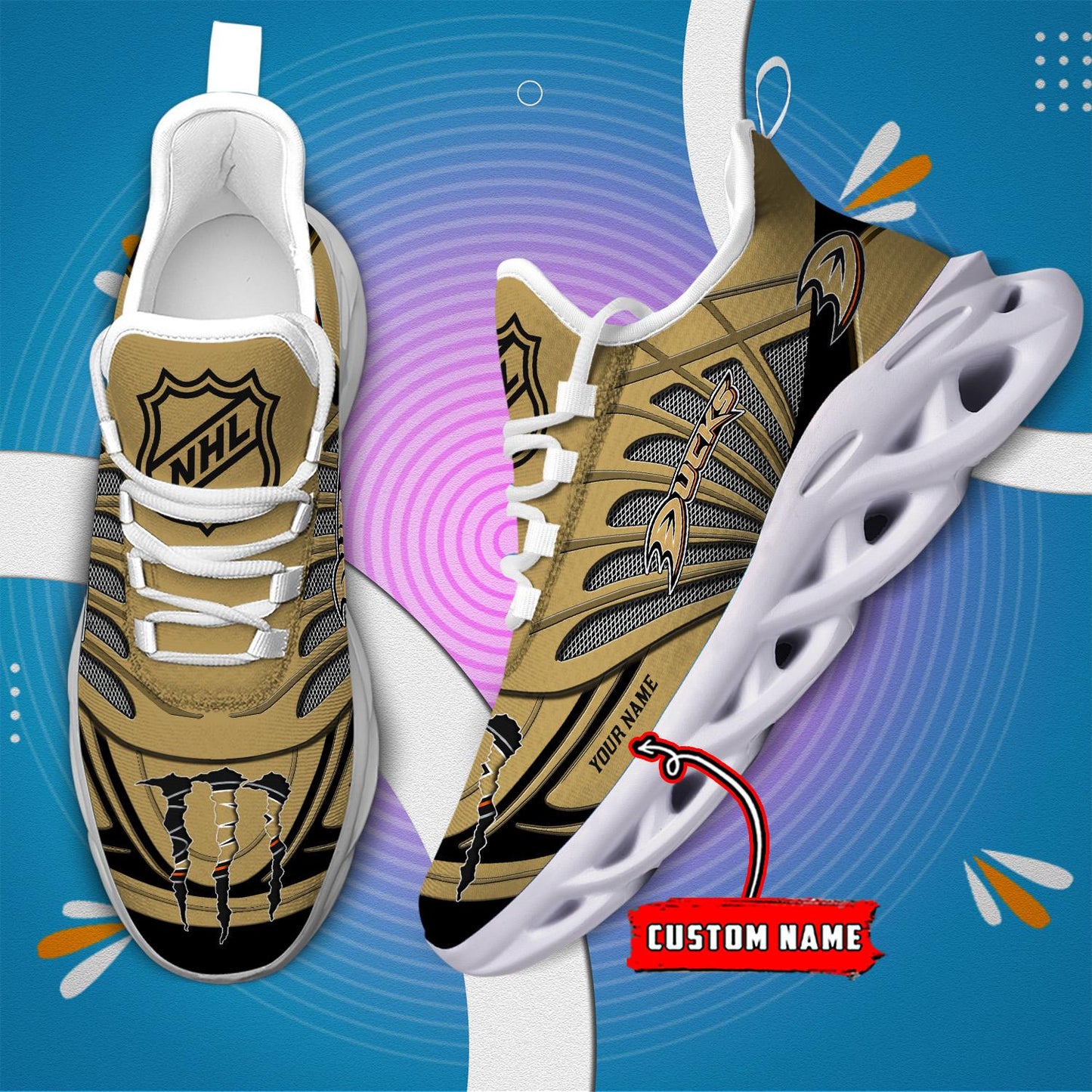 Ideafootwear Anaheim Ducks Max Soul Shoes Sneakers For Men And Women