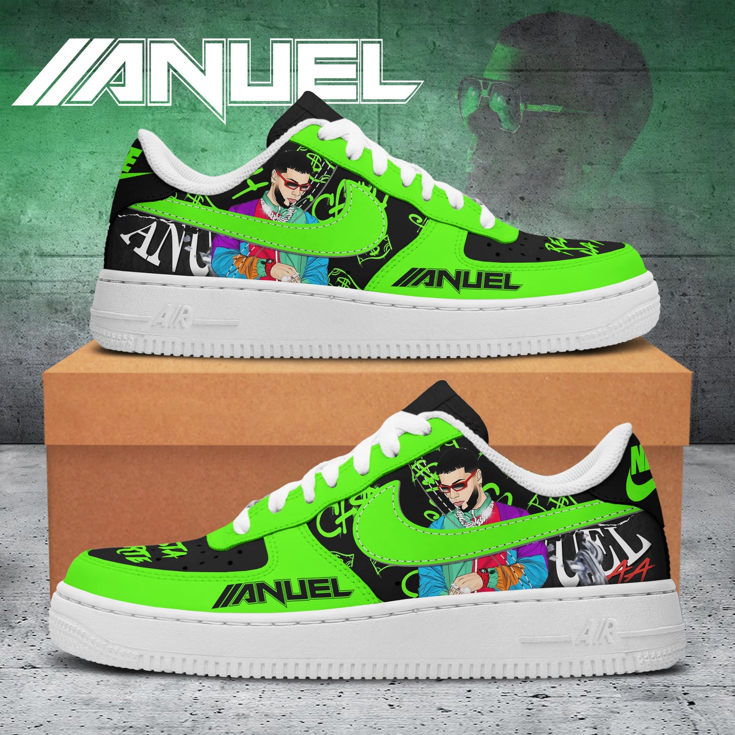 Ideafootwear Anuel AA Air Low-Top Sneakers Shoes For Men And Women
