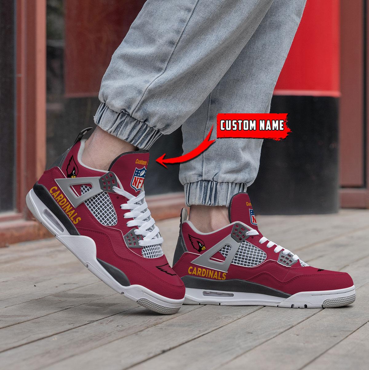Ideafootwear Arizona Cardinals AJ4 Sneakers Shoes For Men And Women