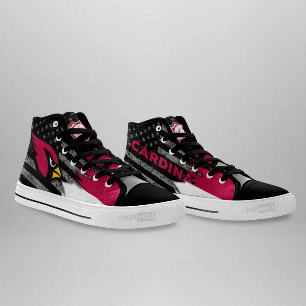 Ideafootwear Arizona Cardinals High Top Canvas Sneakers Shoes For Men And Women