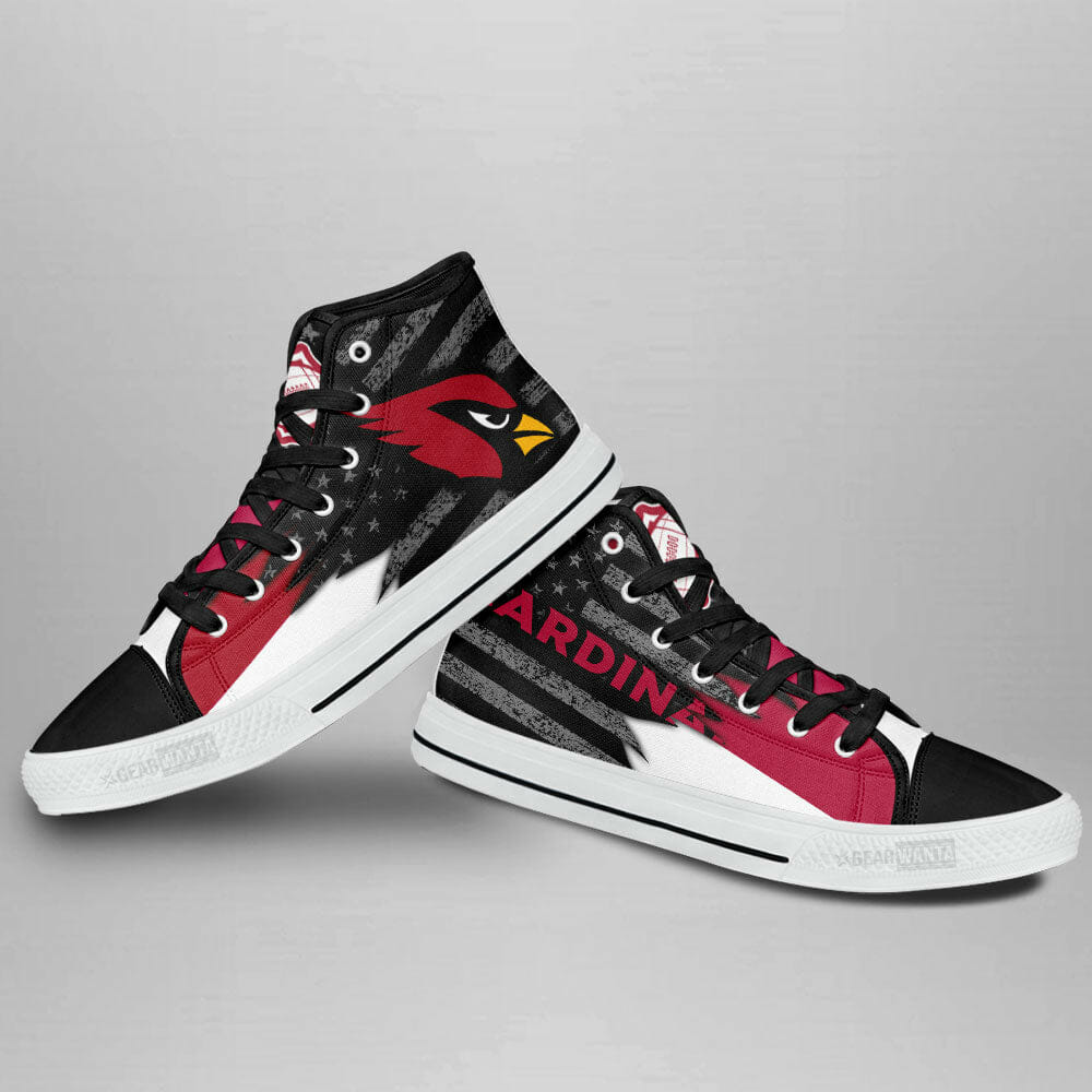 Ideafootwear Arizona Cardinals High Top Canvas Sneakers Shoes For Men And Women