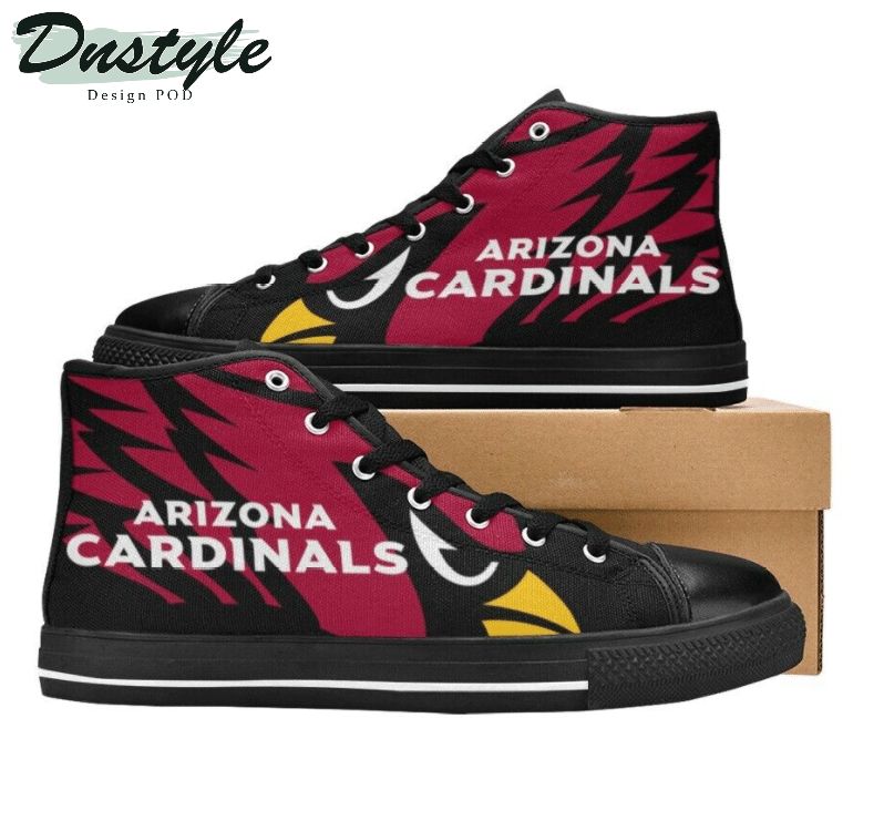 Ideafootwear Arizona Cardinals High Top Canvas Sneakers Shoes For Men And Women