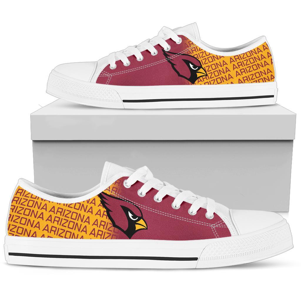 Ideafootwear Arizona Cardinals Low Top Canvas Sneakers Shoes For Men And Women