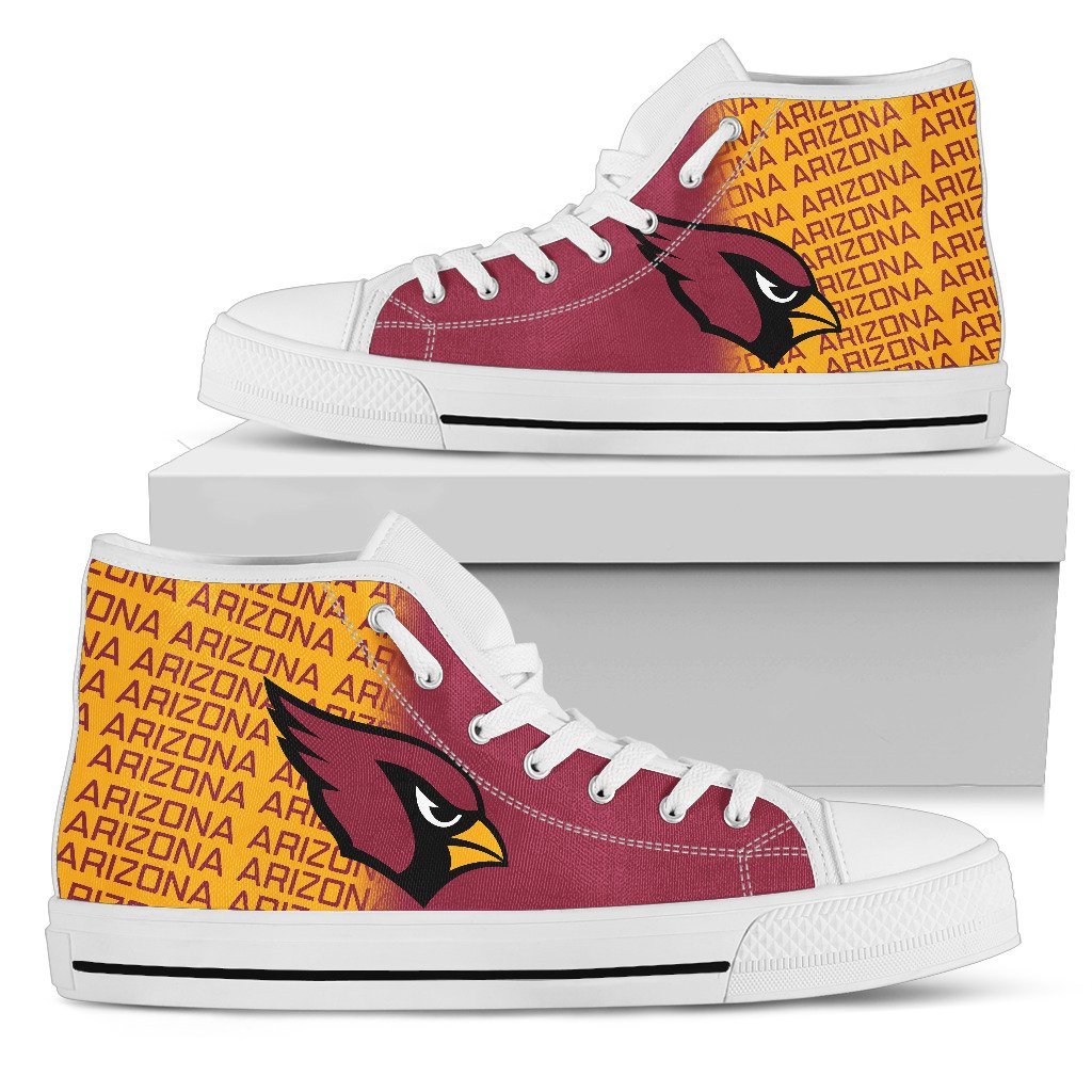 Ideafootwear Arizona Cardinals High Top Canvas Sneakers Shoes For Men And Women