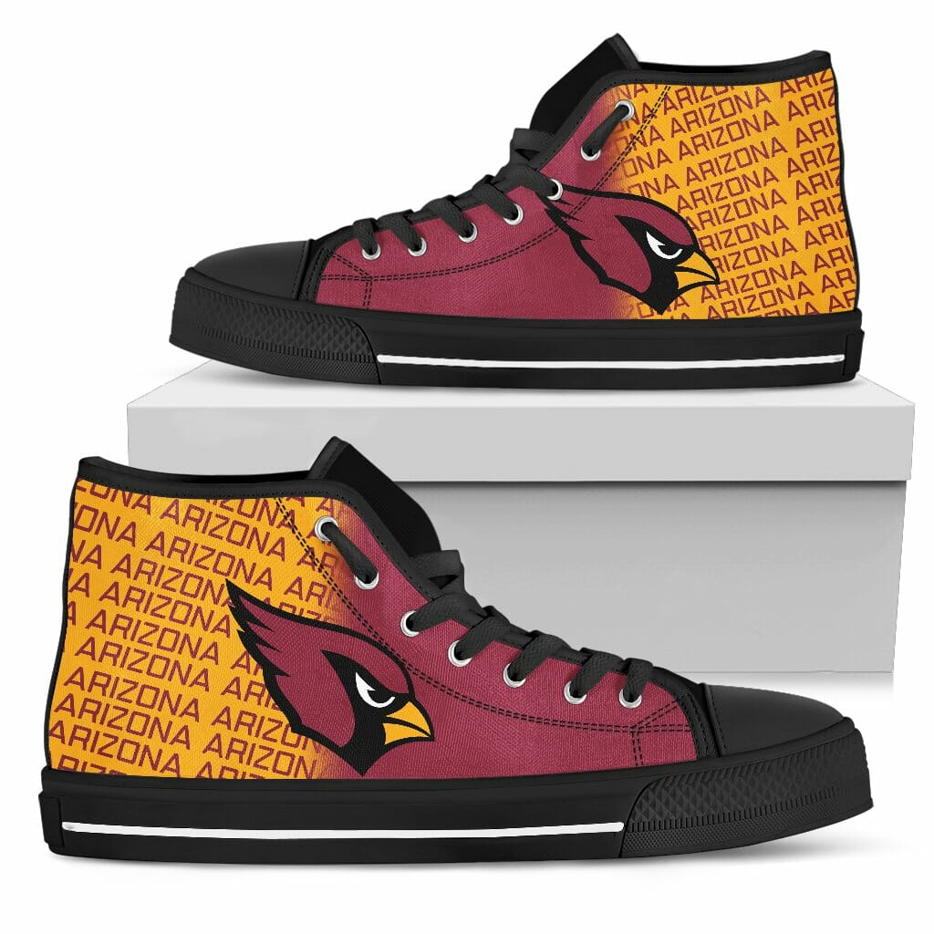 Ideafootwear Arizona Cardinals High Top Canvas Sneakers Shoes For Men And Women