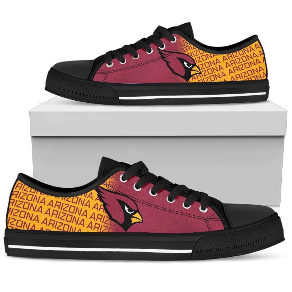 Ideafootwear Arizona Cardinals Low Top Canvas Sneakers Shoes For Men And Women
