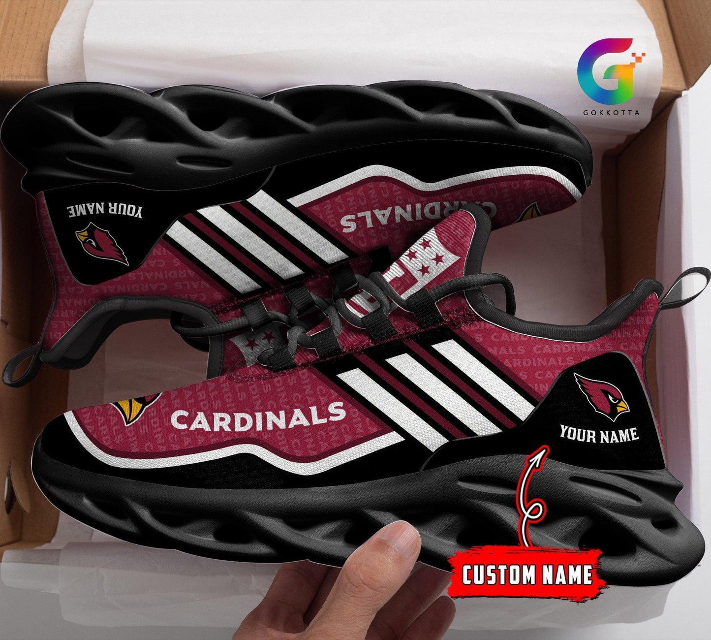 Ideafootwear Arizona Cardinals Max Soul Shoes Sneakers For Men And Women