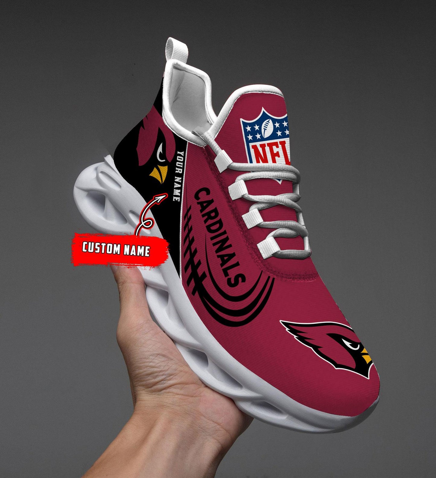 Ideafootwear Arizona Cardinals Max Soul Shoes Sneakers For Men And Women
