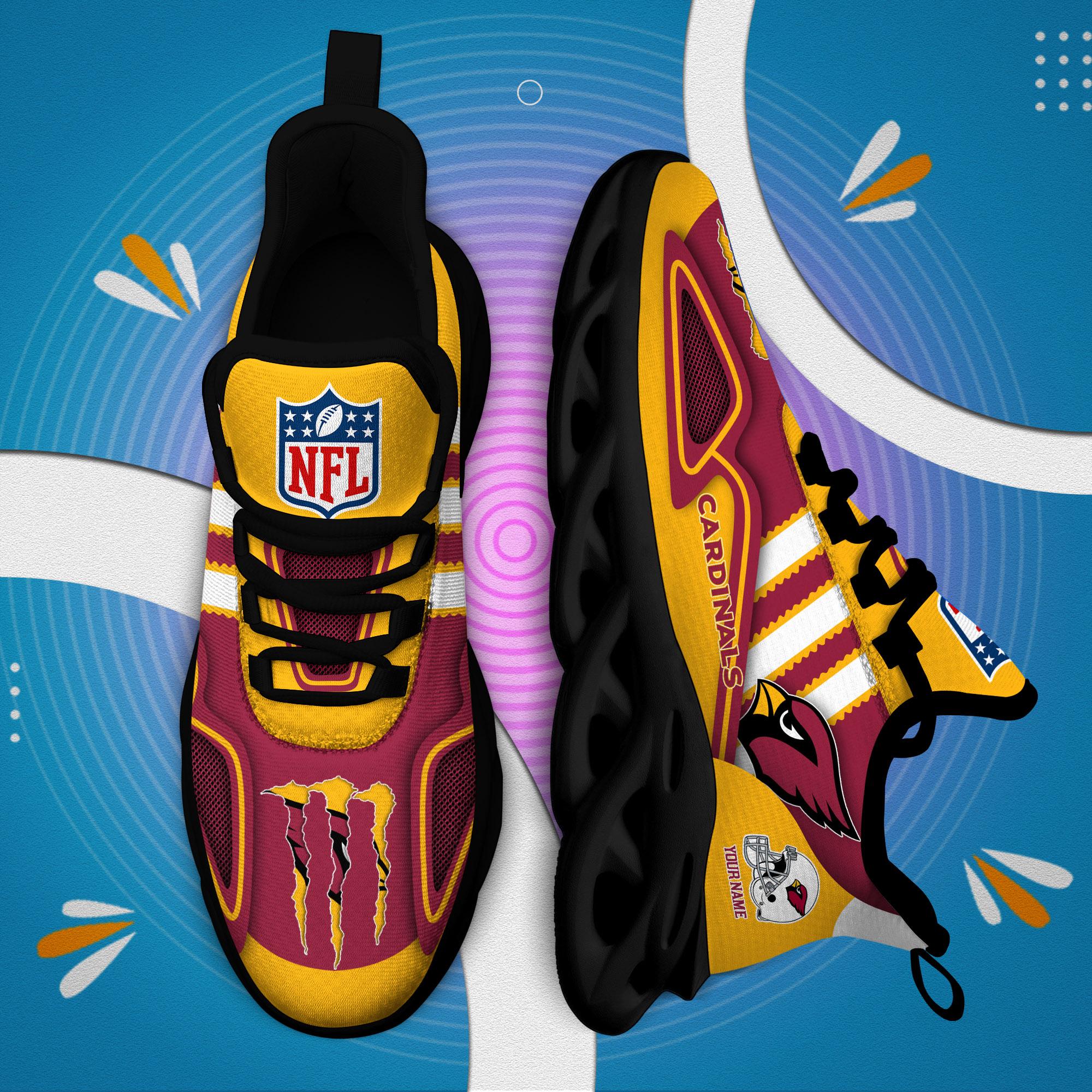 Ideafootwear Arizona Cardinals Max Soul Shoes Sneakers For Men And Women