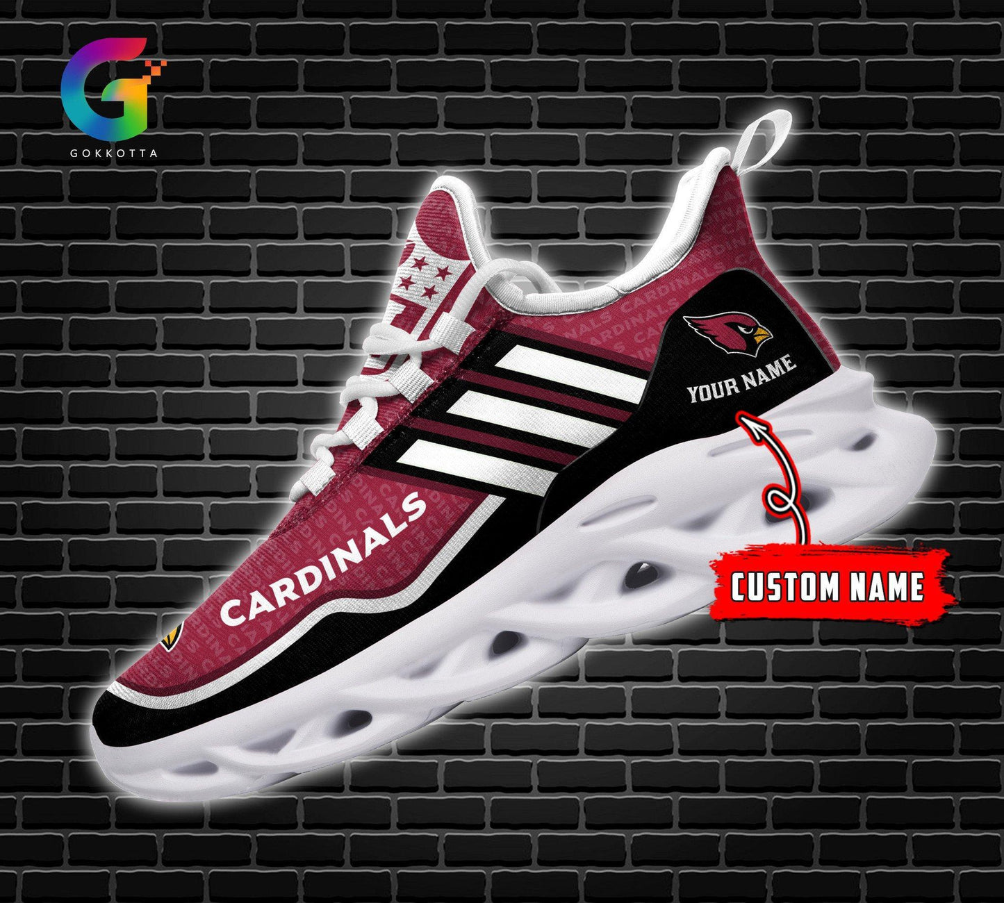 Ideafootwear Arizona Cardinals Max Soul Shoes Sneakers For Men And Women