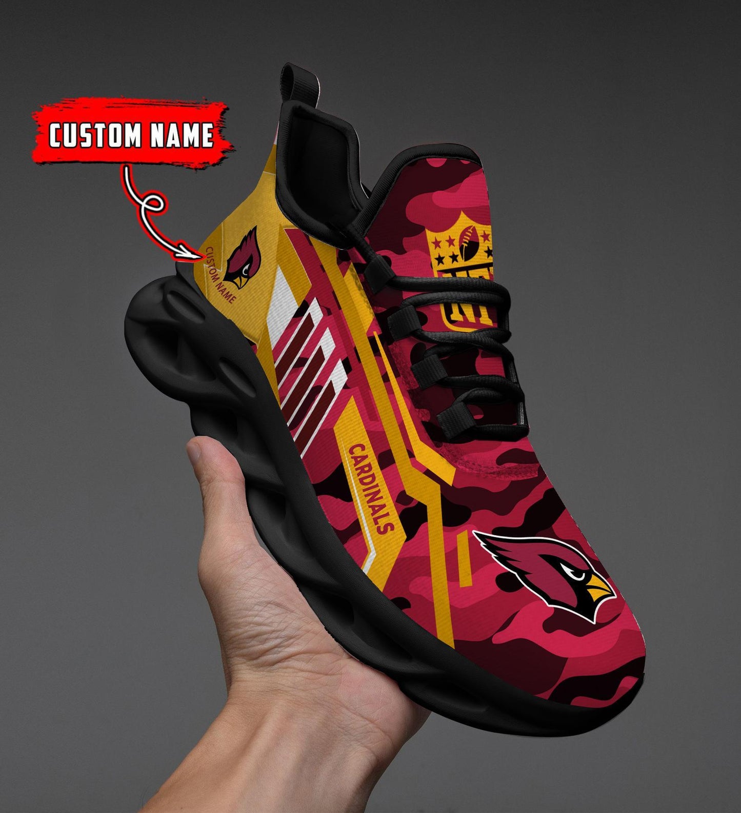 Ideafootwear Arizona Cardinals Max Soul Shoes Sneakers For Men And Women