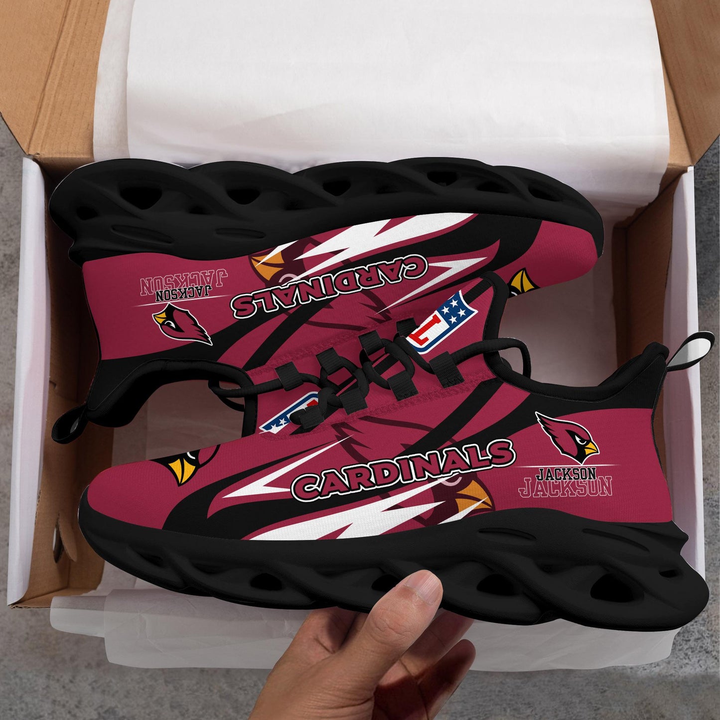 Ideafootwear Arizona Cardinals Max Soul Shoes Sneakers For Men And Women