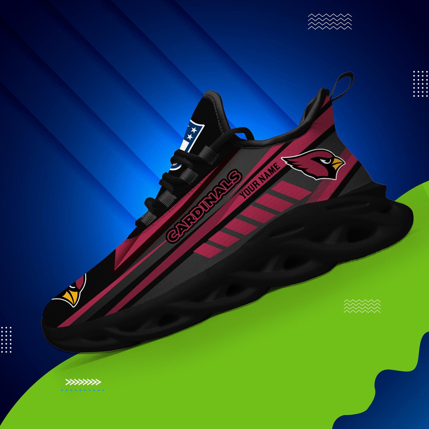 Ideafootwear Arizona Cardinals Max Soul Shoes Sneakers For Men And Women