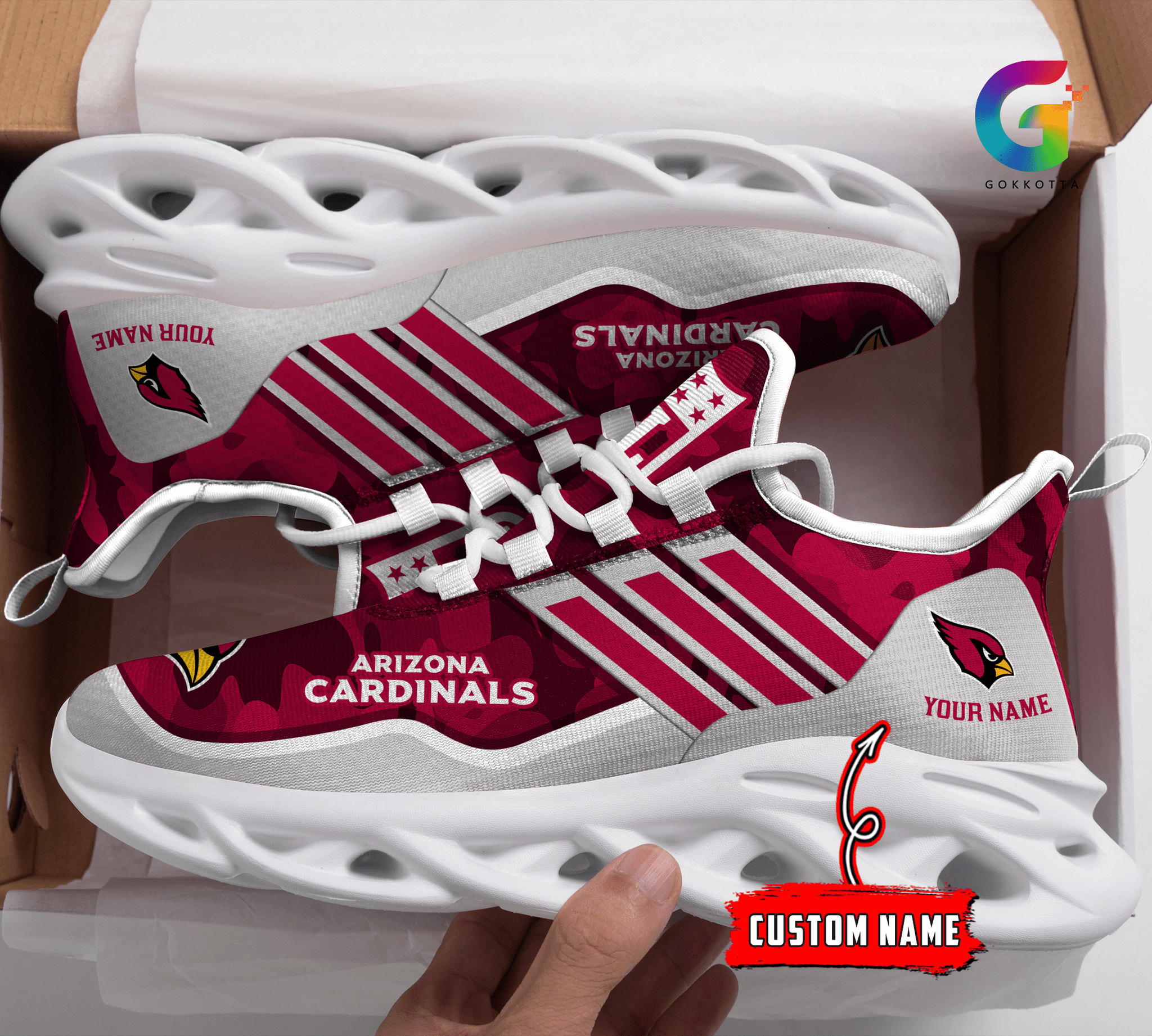 Ideafootwear Arizona Cardinals Max Soul Shoes Sneakers For Men And Women