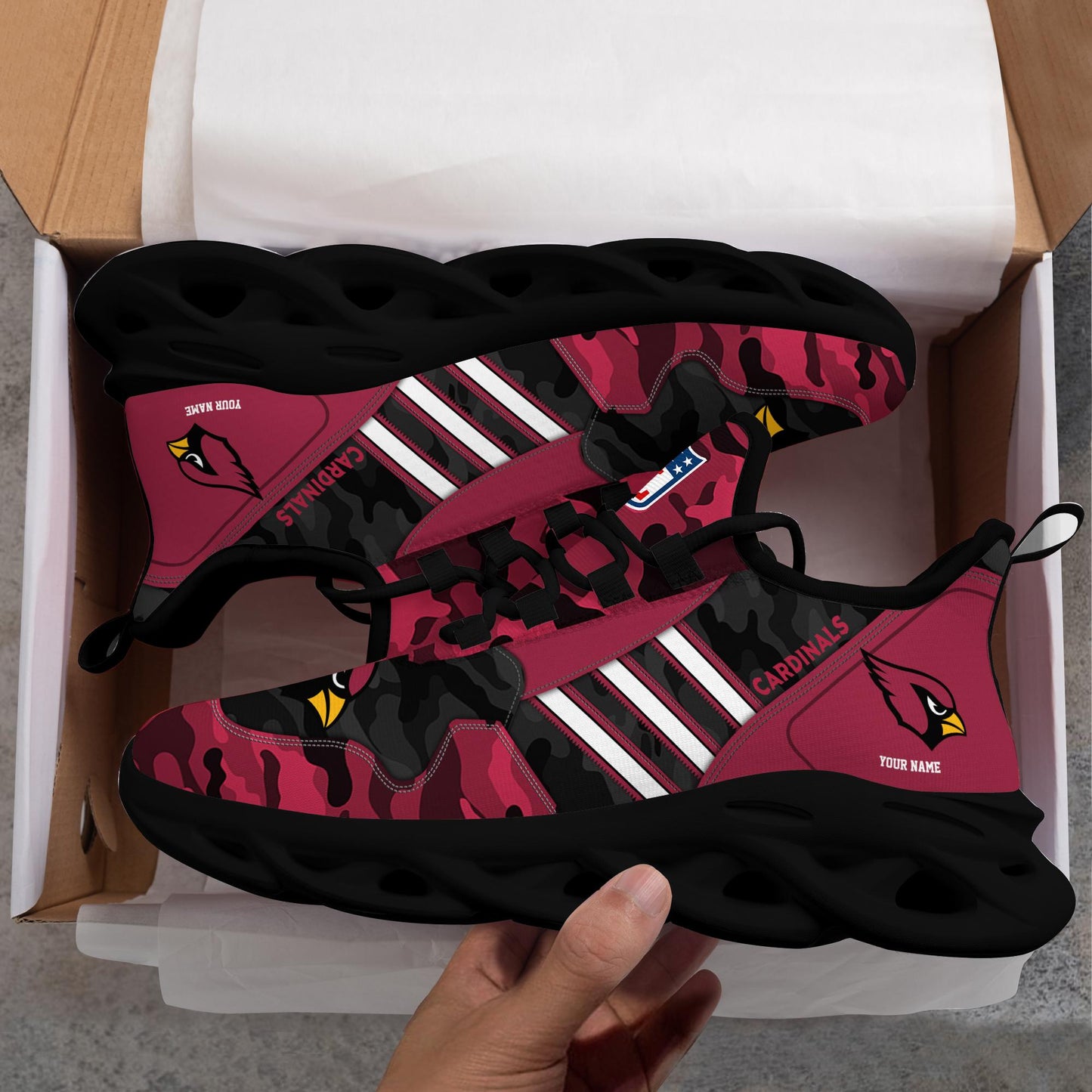 Ideafootwear Arizona Cardinals Max Soul Shoes Sneakers For Men And Women