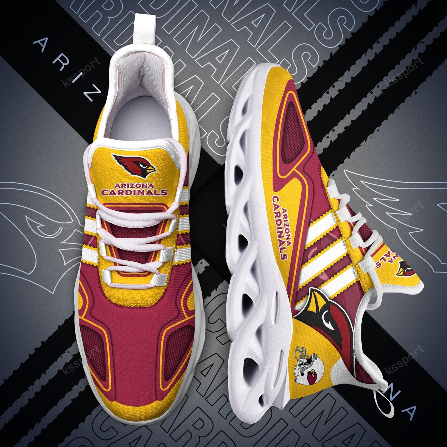 Ideafootwear Arizona Cardinals Max Soul Shoes Sneakers For Men And Women