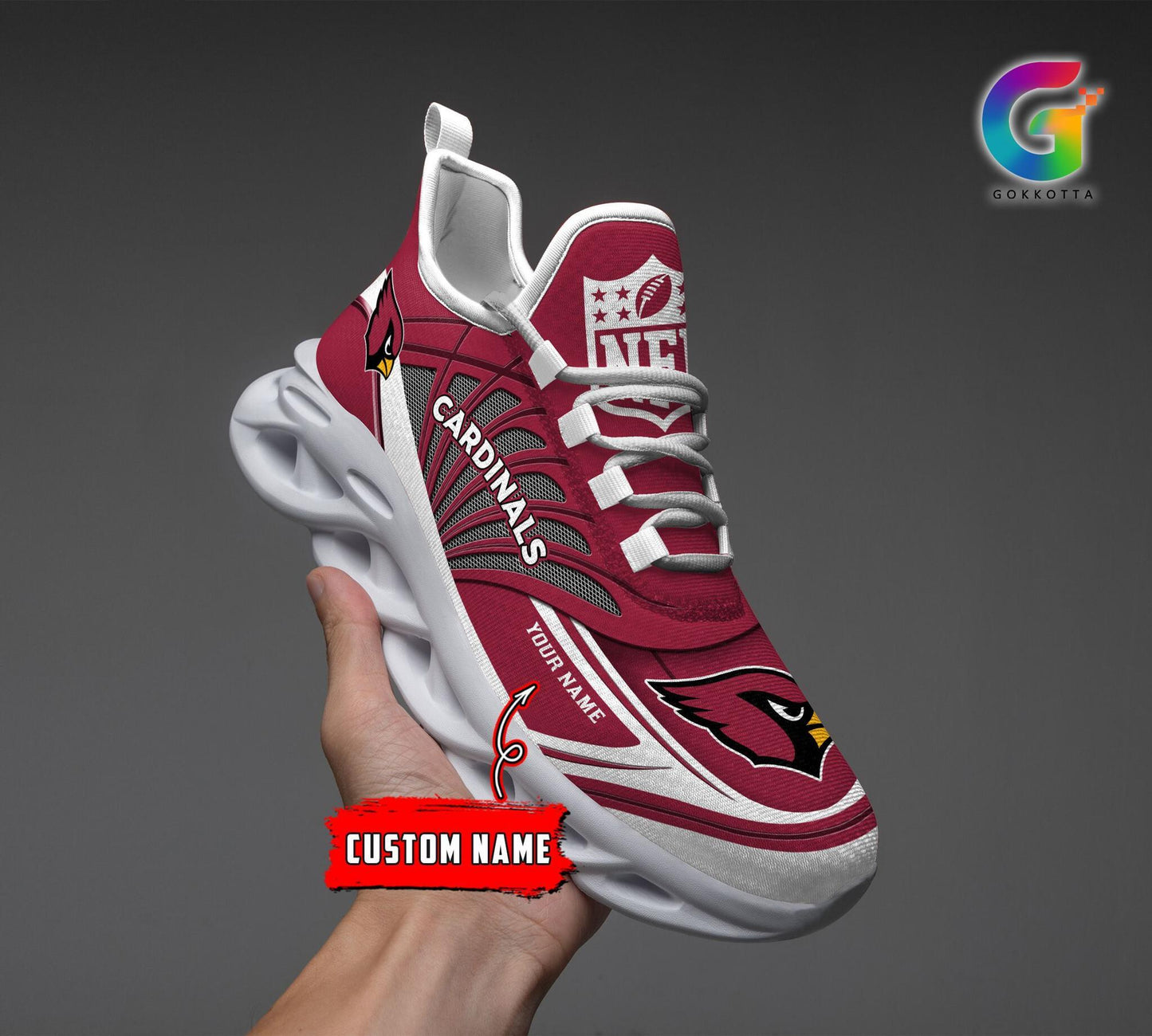 Ideafootwear Arizona Cardinals Max Soul Shoes Sneakers For Men And Women