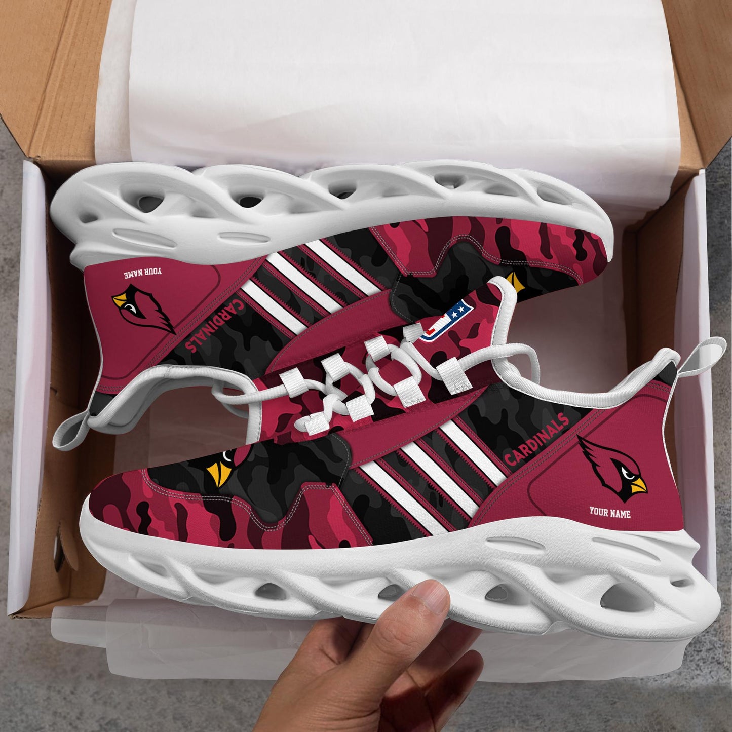 Ideafootwear Arizona Cardinals Max Soul Shoes Sneakers For Men And Women