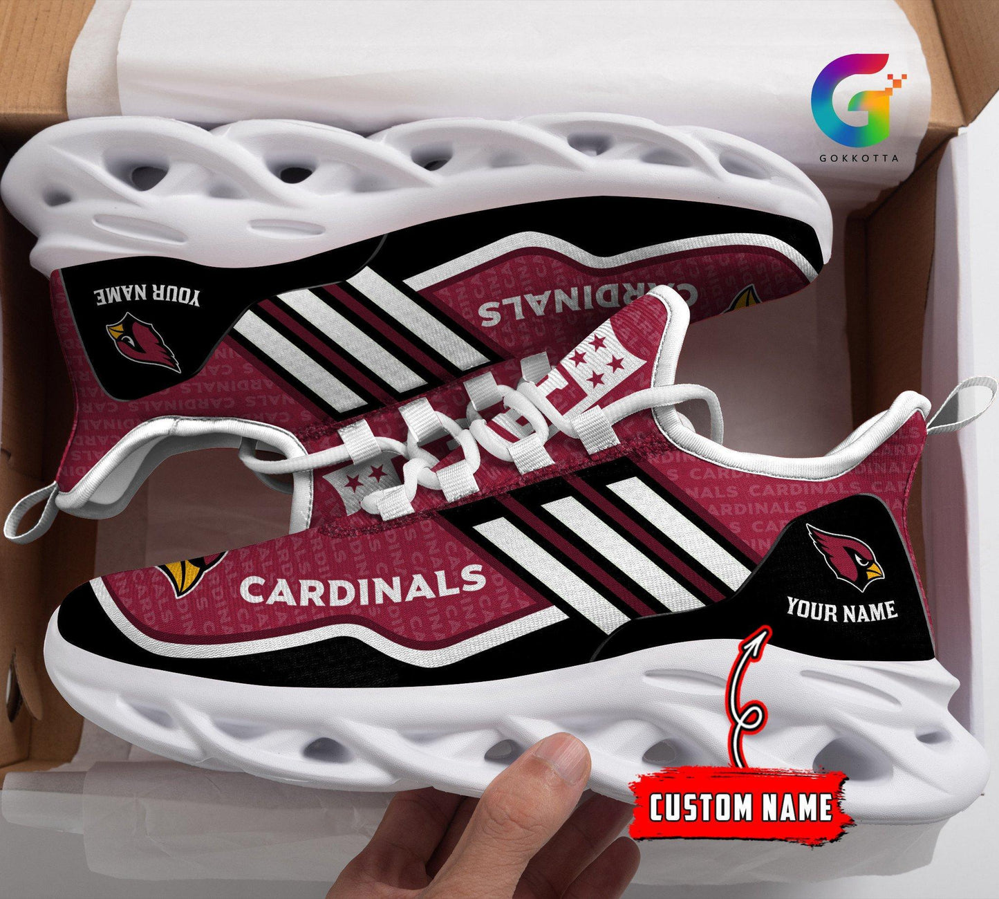 Ideafootwear Arizona Cardinals Max Soul Shoes Sneakers For Men And Women