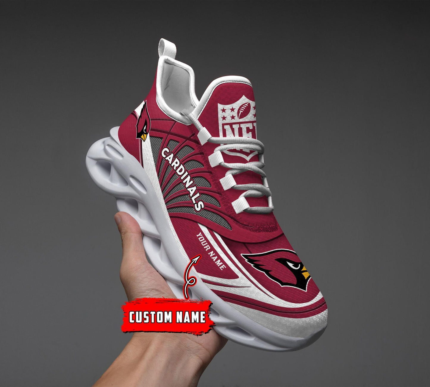 Ideafootwear Arizona Cardinals Max Soul Shoes Sneakers For Men And Women