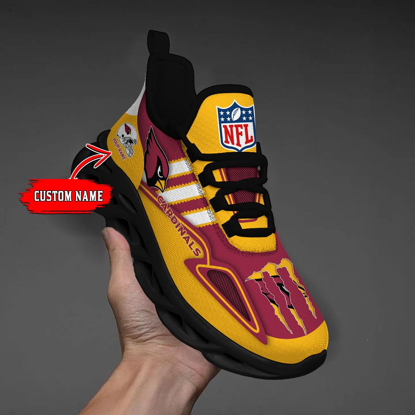 Ideafootwear Arizona Cardinals Max Soul Shoes Sneakers For Men And Women